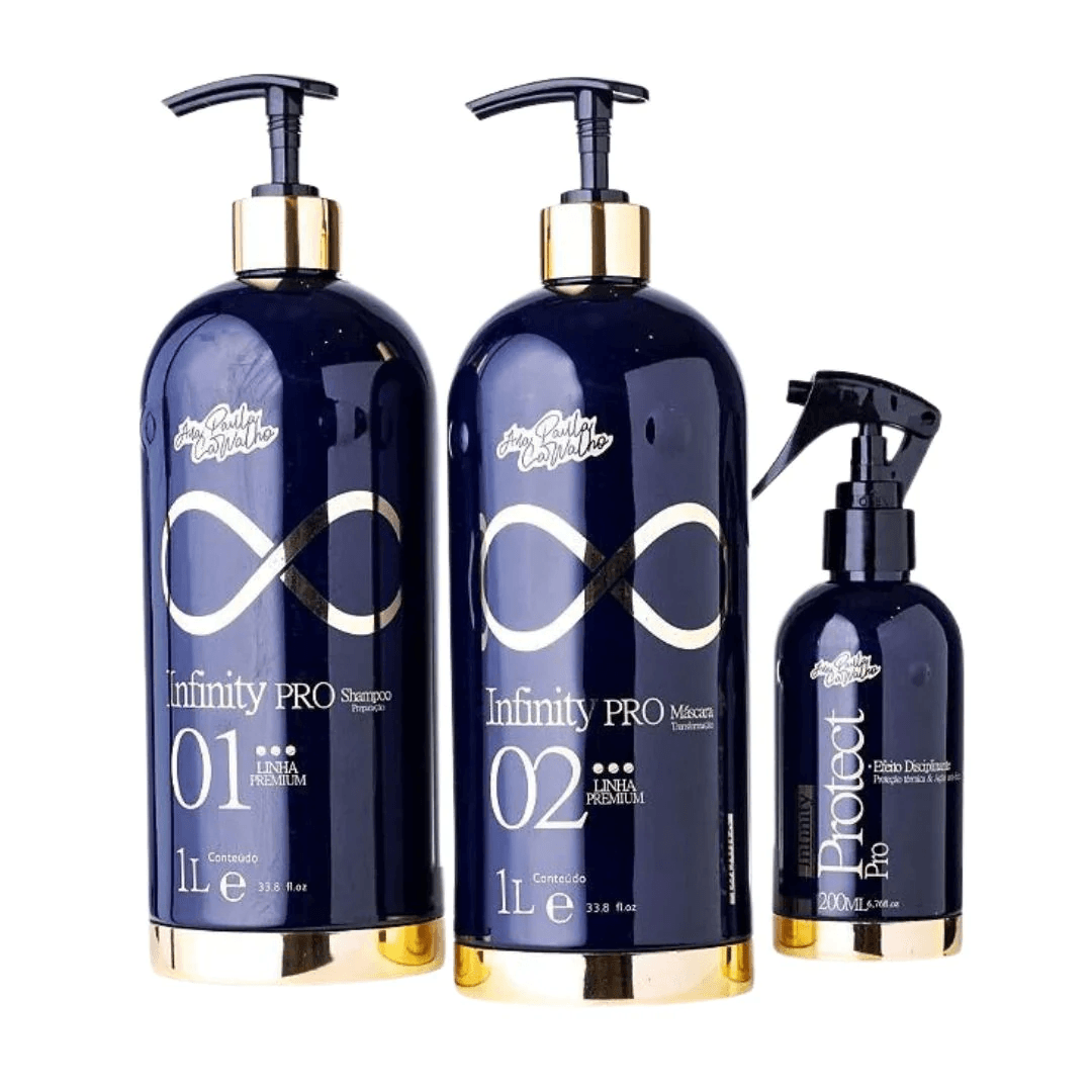Ana Paula Carvalho, Kit Infinity Pro, 2x1L + 200ml - BUY BRAZIL STORE