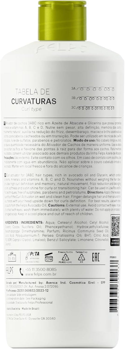 Ativador de Cachos 3ABC Azeite de Abacate 500mL
