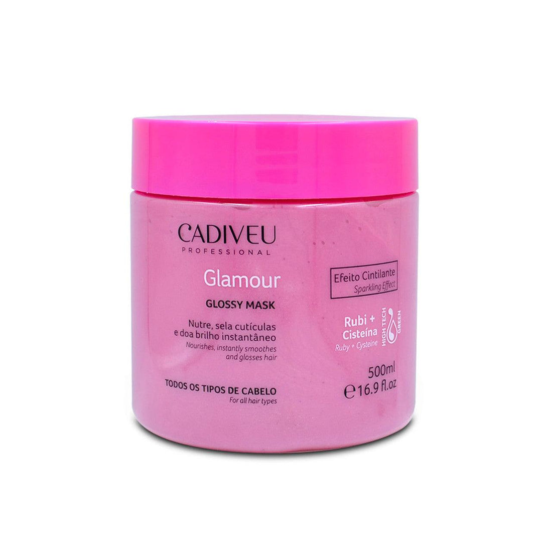 Cadiveu, Glamour Glossy, Hair Mask For Hair, 500g/ /16.9 fl.oz - BUY BRAZIL STORE