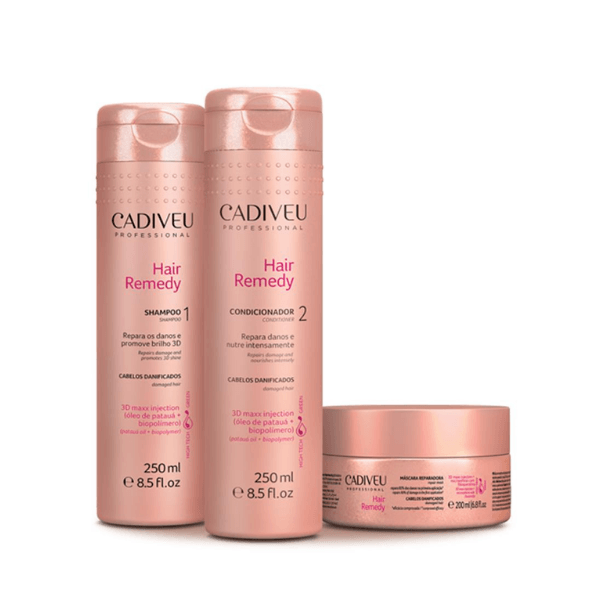 Cadiveu, Kit Hair Remedy, 2x250ml + 200ml - BUY BRAZIL STORE
