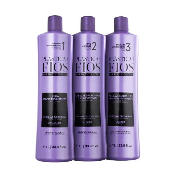 Cadiveu - Kit Plastica do Fios - 3x1L | 33.8 oz - BUY BRAZIL STORE