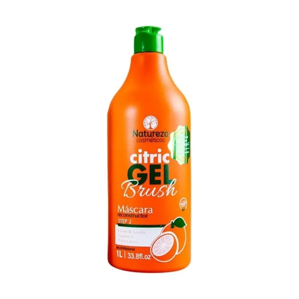 Natureza Cosmeticos, Citric Gel Brush 2 , Hair Mask For Hair, 1L