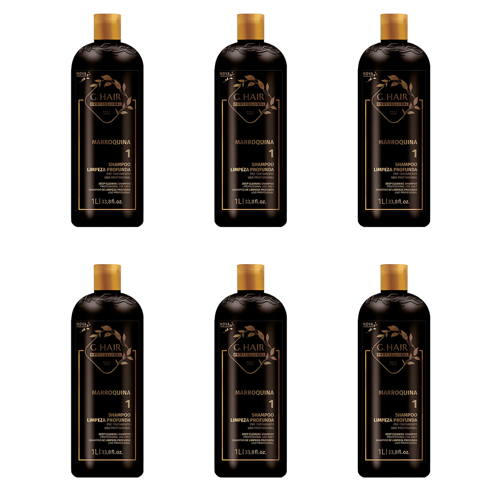 G hair, Marroquina, Deep Cleansing Shampoo For Hair 6x1L