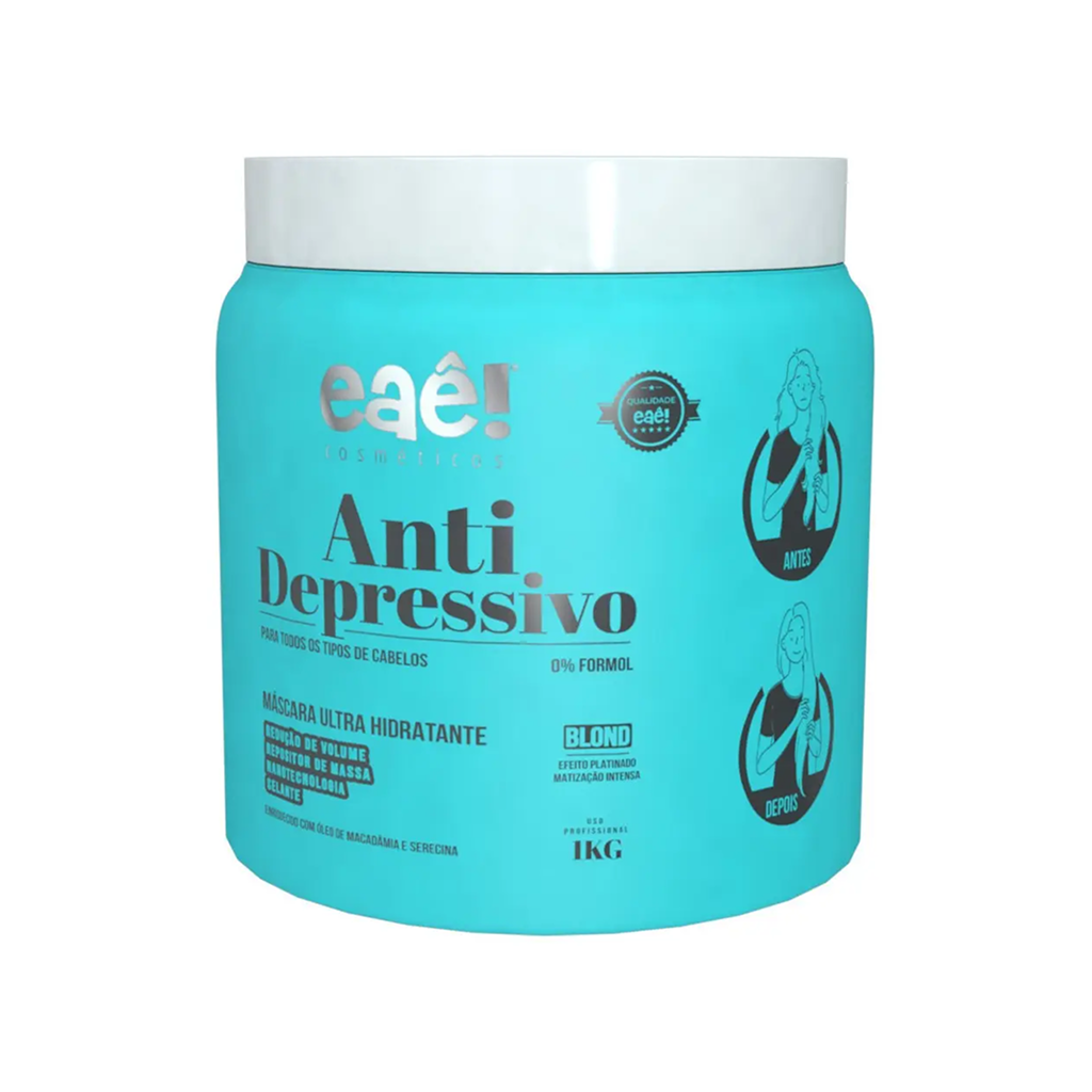 Eae Cosmeticos, Anti Depressivo Blond Matizador, Hair Mask For Hair, 1kg