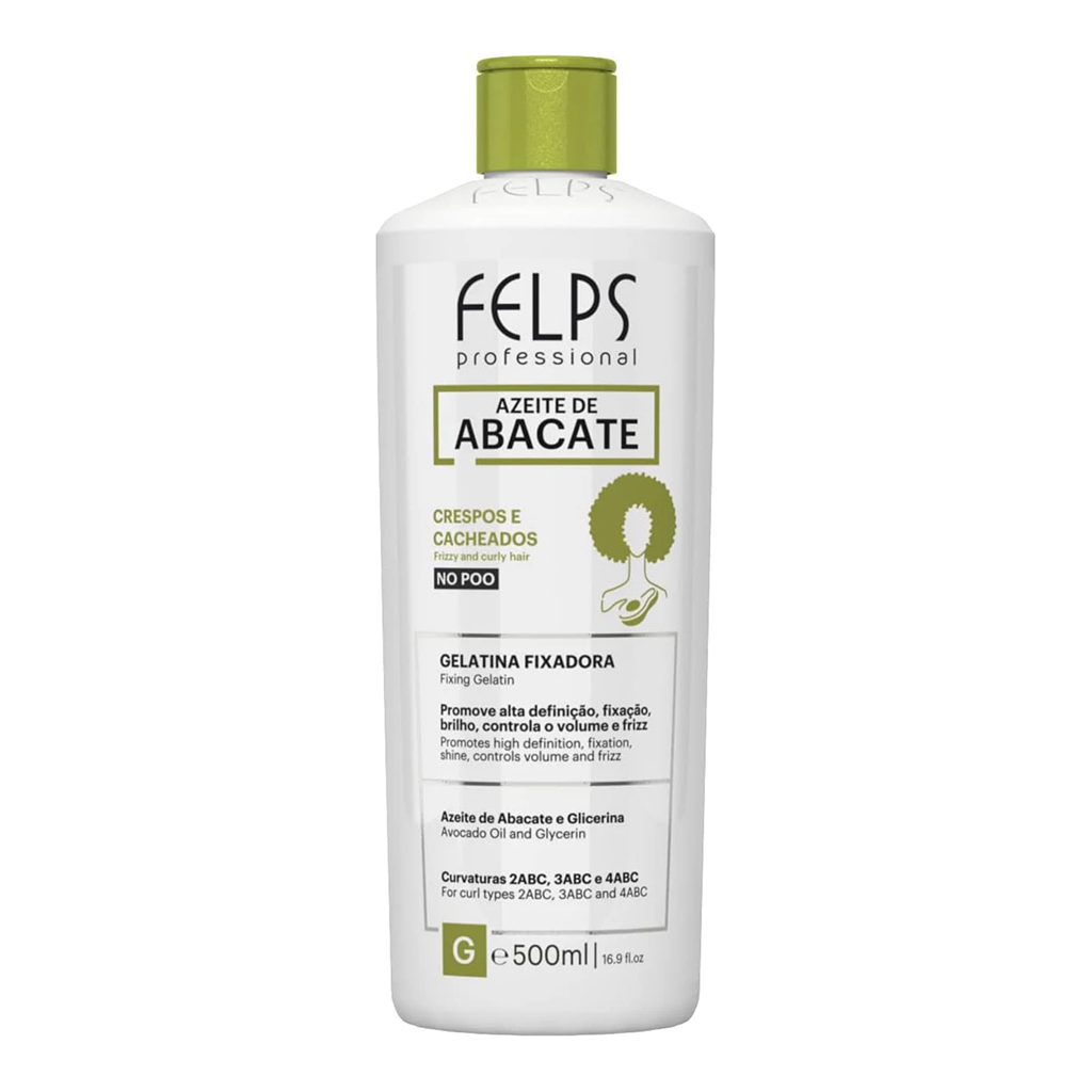 FELPS ,Cachos Azeite de Abacate Gelatina Fixadora Restoring Conditioner For Hair, 500g