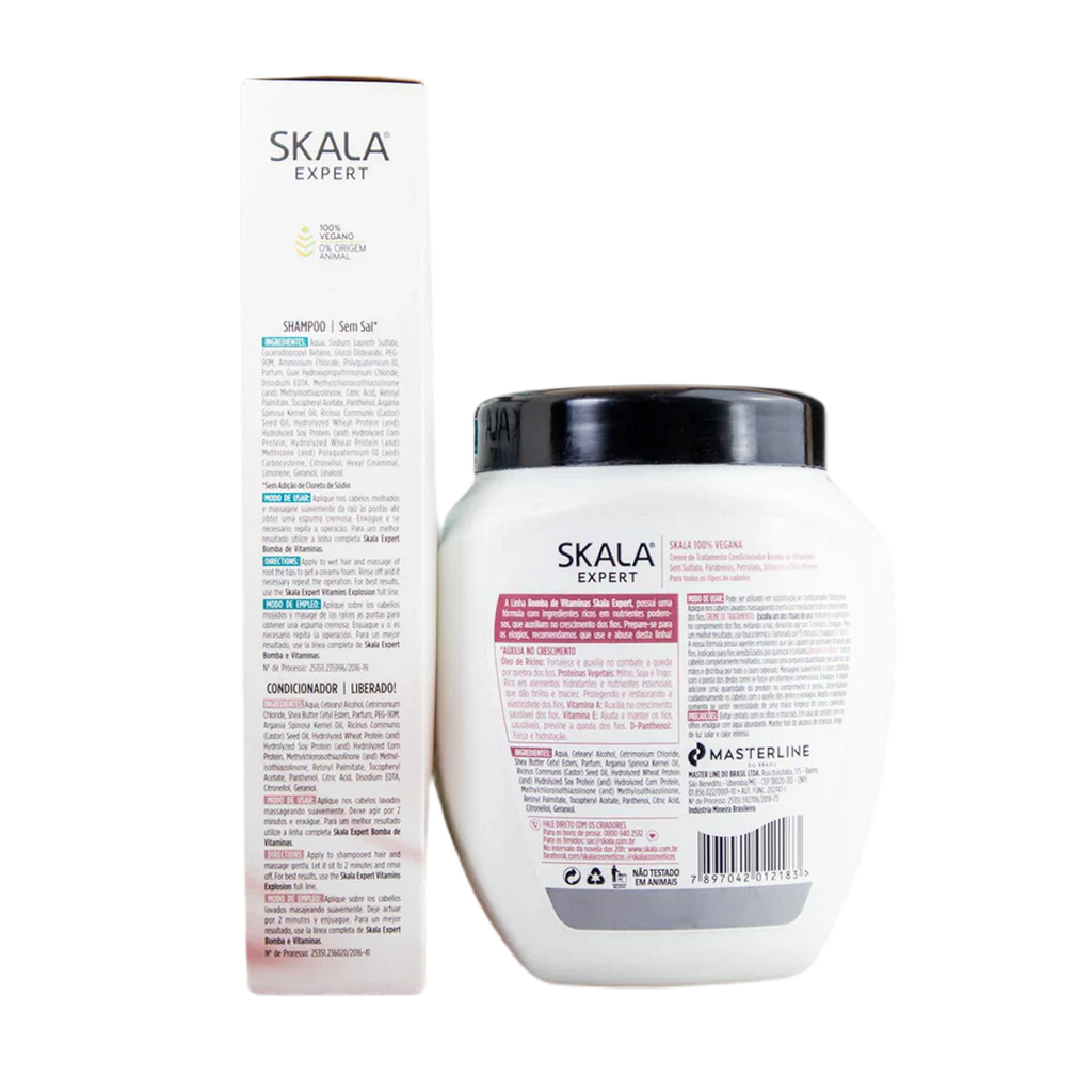 Skala Expert Bomba de Vitaminas Vitamin Pump SOS Hair Growth Nutrition Treatment Kit 3 Products - Skala