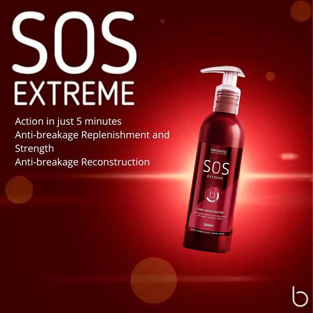 Borabella SOS Extreme Reconstrutor Finishing Oil For Hair 240ml |  12.3 oz