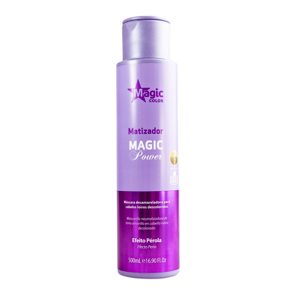Magic Color, Anti-Yellow Pearl Effect, Gloss Matizador 3D, 500ml