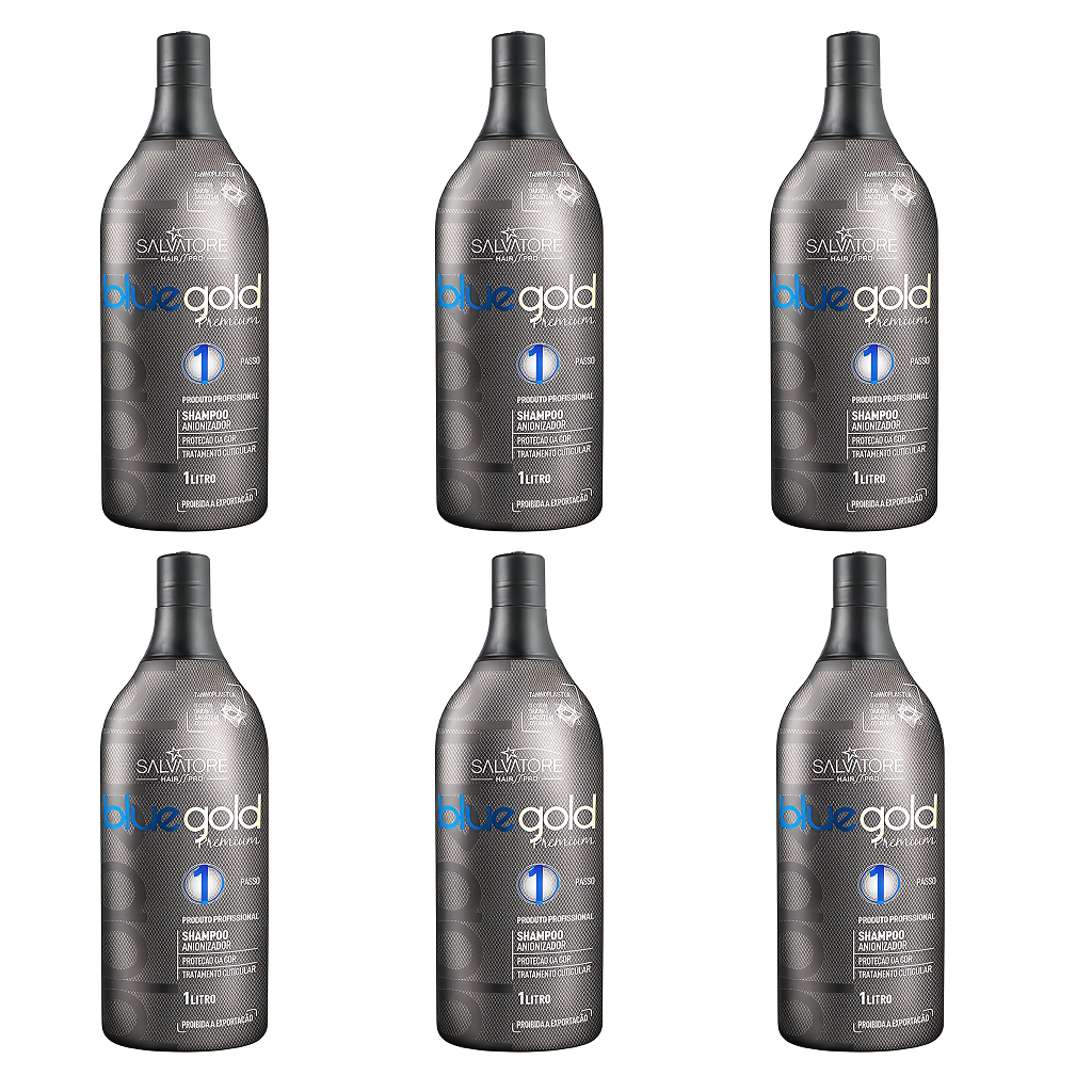 Salvatore, Blue Gold Premium, Deep Cleansing Shampoo 6x1L