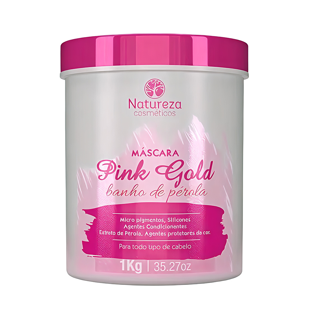 Natureza Cosmeticos, Pink Gold, Hair Mask For Hair, 1Kg