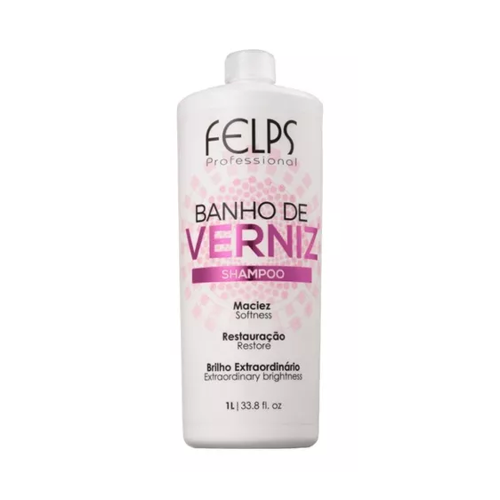 Felps, Banho de Verniz, Deep Cleansing Shampoo For Hair, 1L