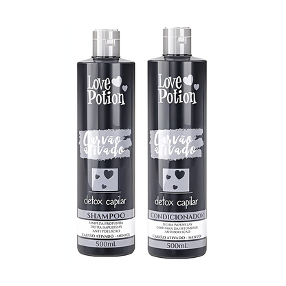 Love Potion, Kit Carvão ativado, 2x500ml