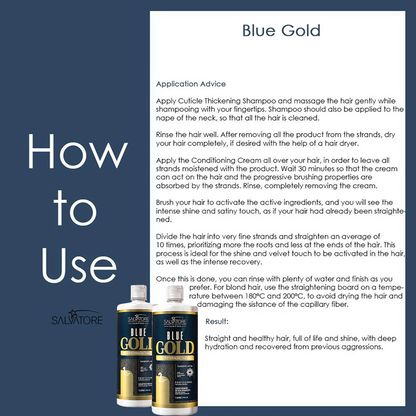 Salvatore, Kit Blue Gold Keratin, 2x 1L / 2x33.8fl.oz