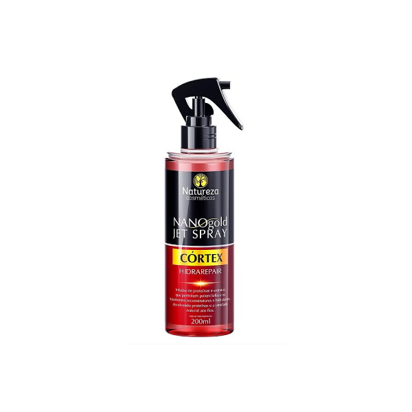 Natureza Cosmeticos, Nano Gold Jet Spray Cortex, Finishing Oil For Hair, 200ml