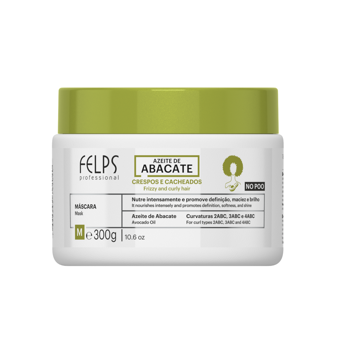 Felps, Cachos Azeite de Abacate, Hair Mask For Hair, 300gr - BUY BRAZIL STORE