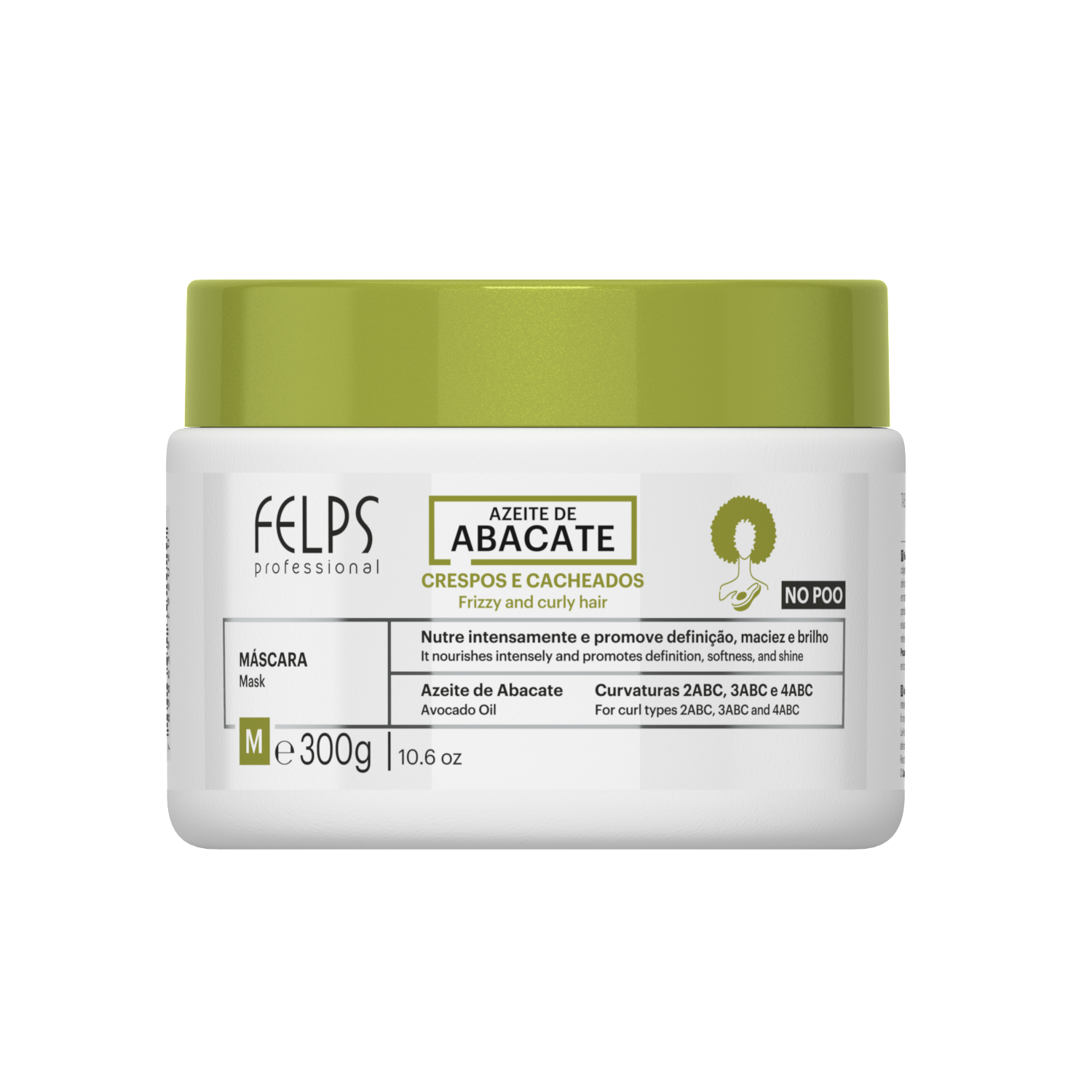Felps, Cachos Azeite de Abacate, Hair Mask For Hair, 300gr - BUY BRAZIL STORE