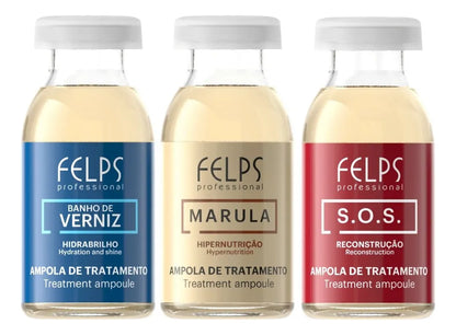 Felps cronograma capilar ampolas power up 3x15ml
