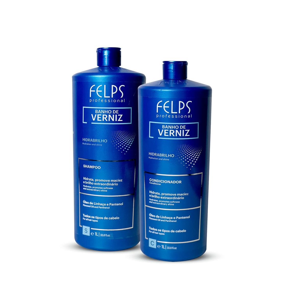 Felps, Kit Banho De Verniz Brilho Intenso, 2x1L