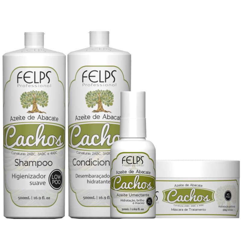 Felps, KIT Cachos Azeite de Abacate, 2x500ml+ 1x50ml+1x300gr - BUY BRAZIL STORE-felps professional
