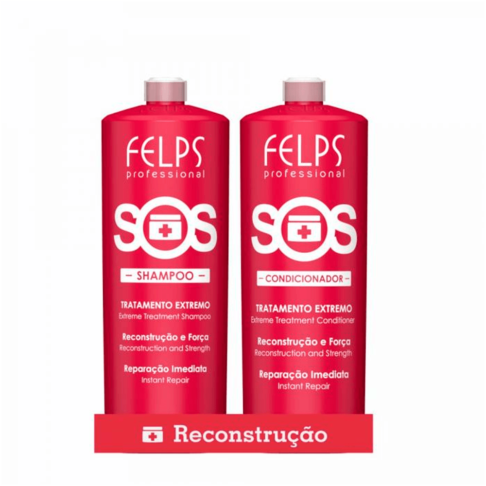 Felps, Kit SOS Tratamento Extremo, 2x1L | 38.2 oz - BUY BRAZIL STORE