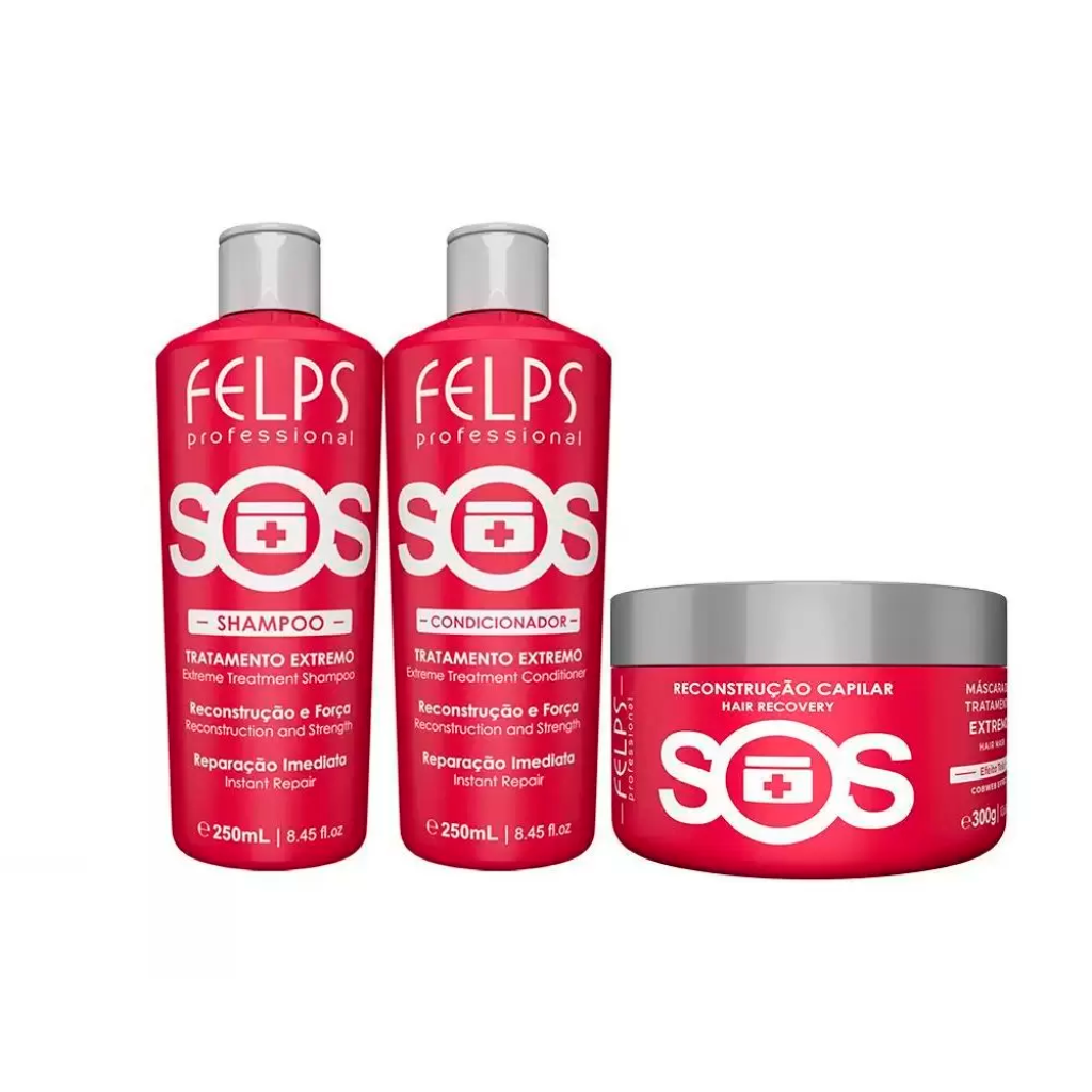 Felps Kit SOS Tratamento Extremo 2x250ml 8.4 oz + 300g 10.5 oz