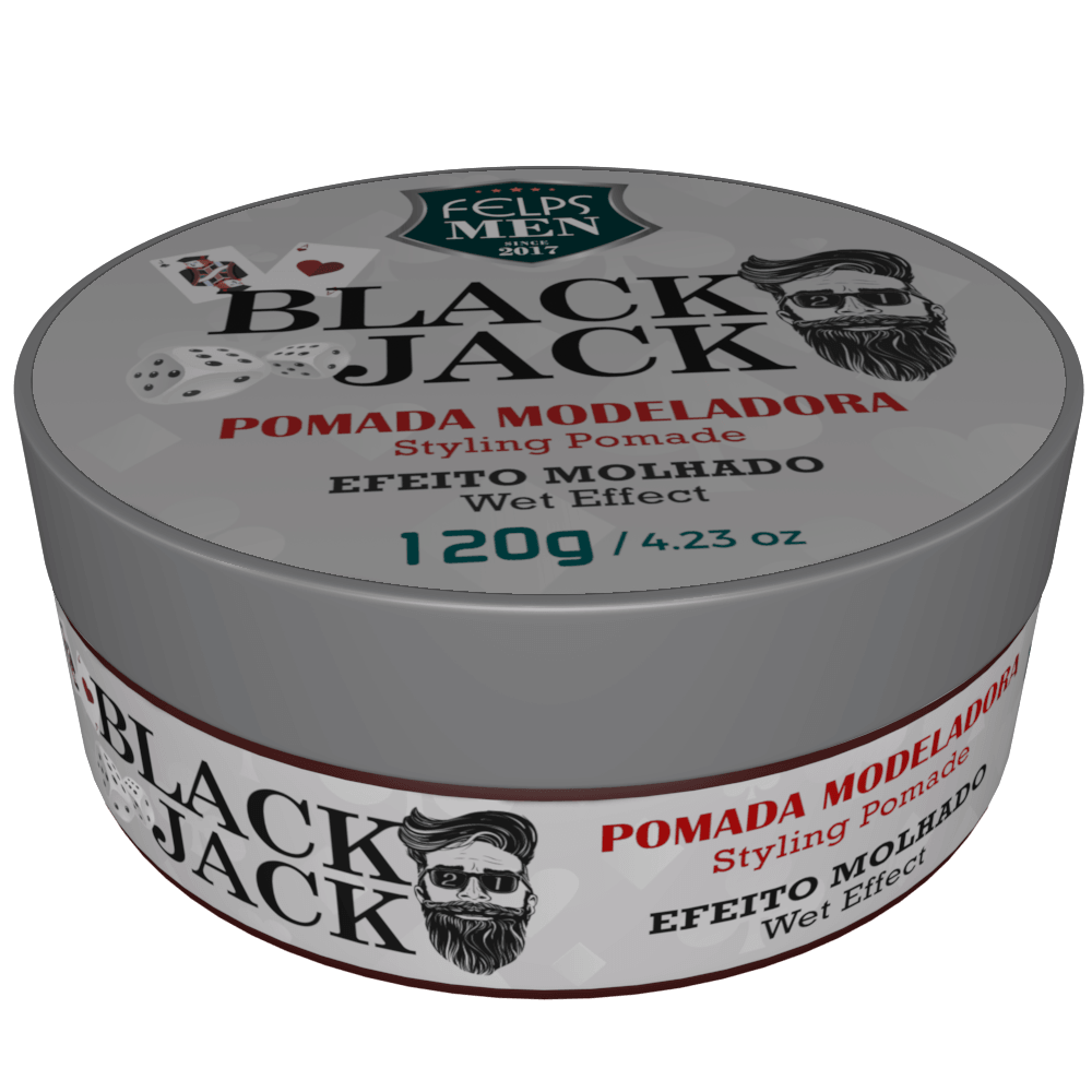 Felps Men Black Jack Pomada Efeito Molhado 120g 4.2 oz - BUY BRAZIL STORE