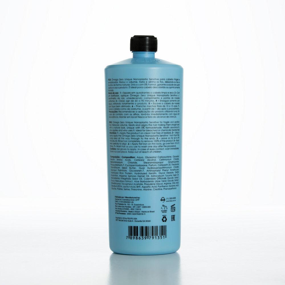 Felps, Omega Zero Unique Nanoplastia Sensitive, Restoring Conditioner For Hair, 1L - BUY BRAZIL STORE