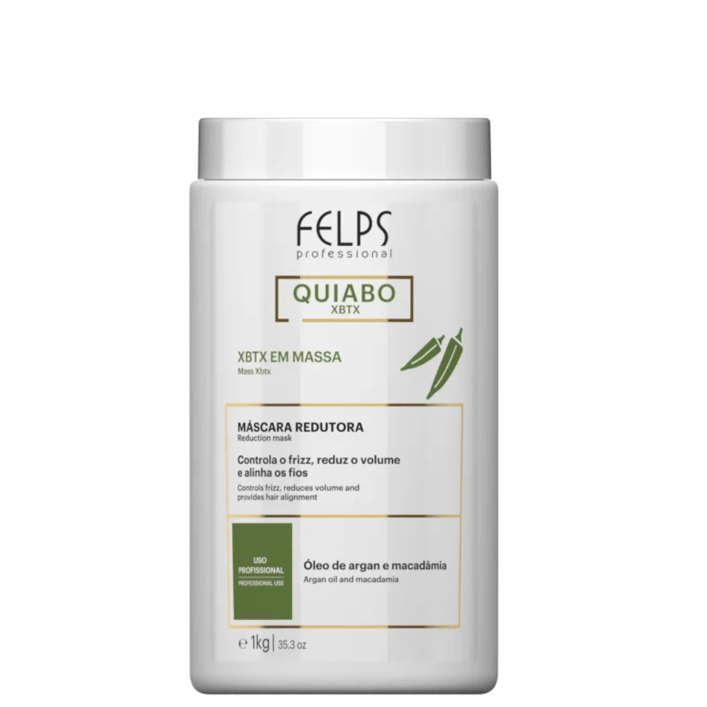 Felps Quiabo XBTX em Massa Hair Mask for Hair 1Kg 35.2 oz - BUY BRAZIL STORE-felps professional botox
