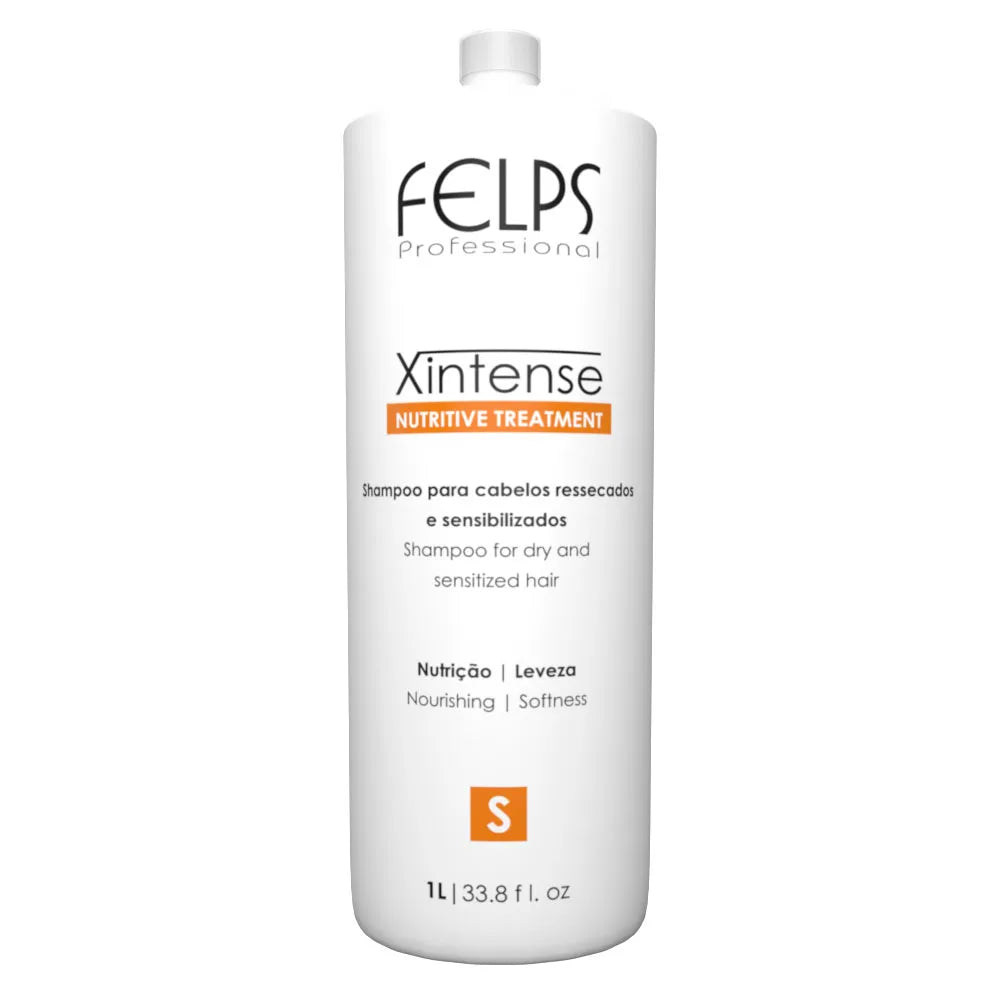 Felps, X Intense Nutritive Treatment, Shampoing nettoyant en profondeur pour cheveux, 1 L