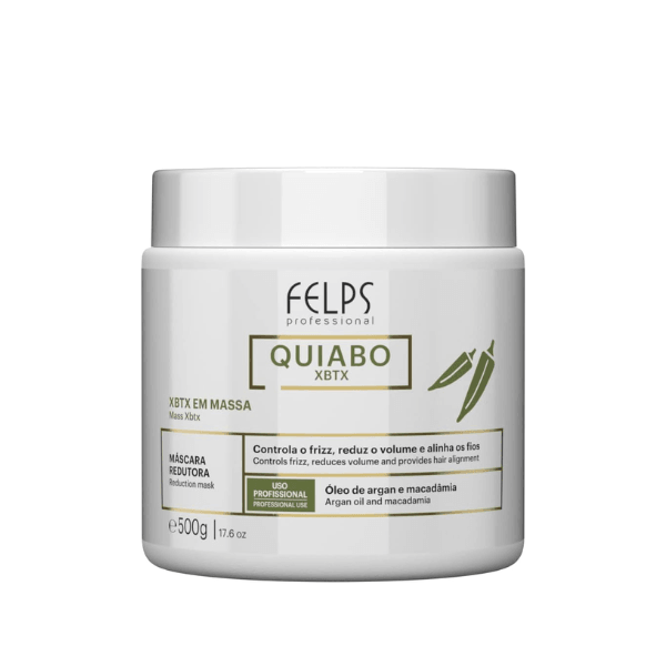 Felps, XBTX Quiabo Argan e Macadamia Okra em Massa, Hair Mask For Hair, 500g - BUY BRAZIL STORE