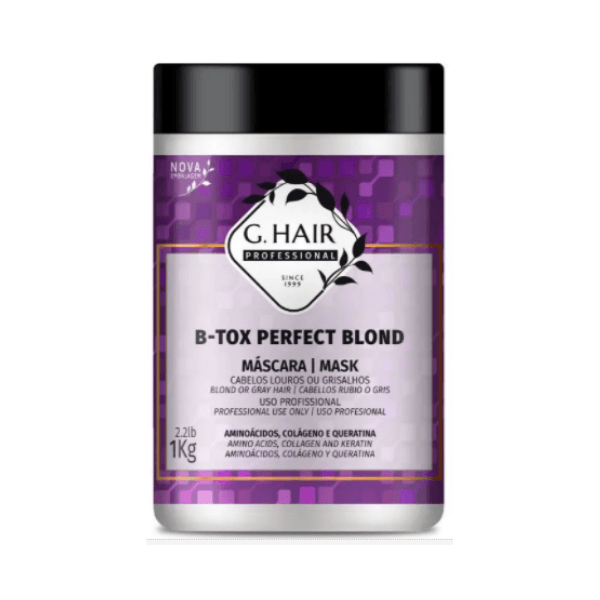 G Hair, B-tox Perfect Blond, Hair Mask For Hair, 1kg - BUY BRAZIL STORE