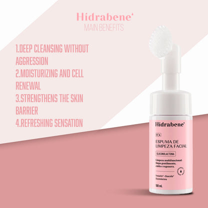 Hidrabene Foaming Facial Cleanser - Gluconolactone 100ml/3.38fl.oz