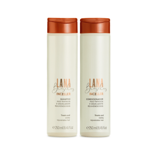 Lana Brasiles | Inceller Shampoo And Conditioner Duo | Treated And Visibly Rejuvenated Hair | (2x) 250 ml / 8.45 fl.oz. (Set of 2) - BUY BRAZIL STORE