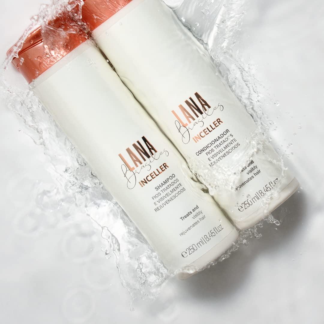 Lana Brasiles | Inceller Shampoo And Conditioner Duo | Treated And Visibly Rejuvenated Hair | (2x) 250 ml / 8.45 fl.oz. (Set of 2) - BUY BRAZIL STORE
