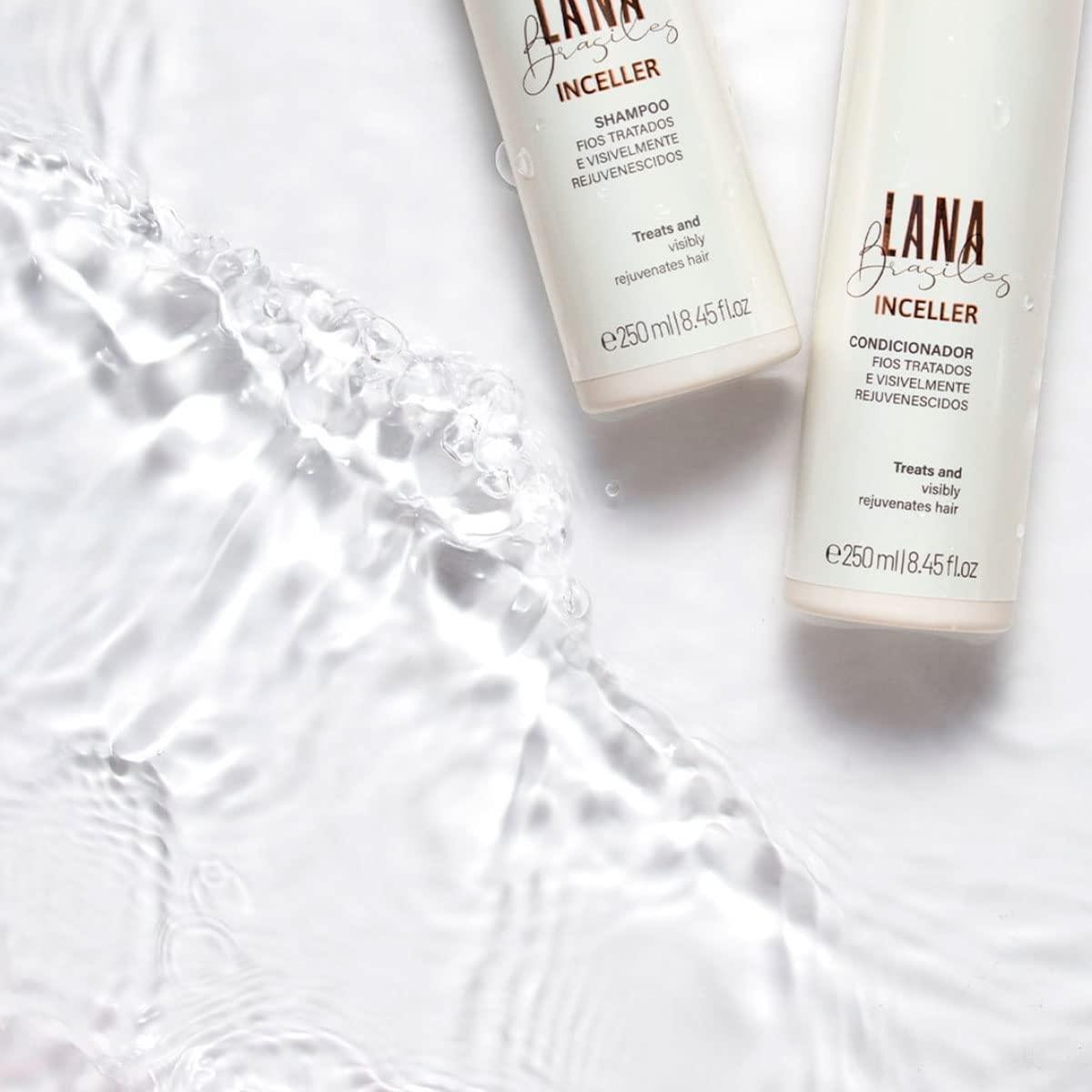Lana Brasiles | Inceller Shampoo And Conditioner Duo | Treated And Visibly Rejuvenated Hair | (2x) 250 ml / 8.45 fl.oz. (Set of 2) - BUY BRAZIL STORE