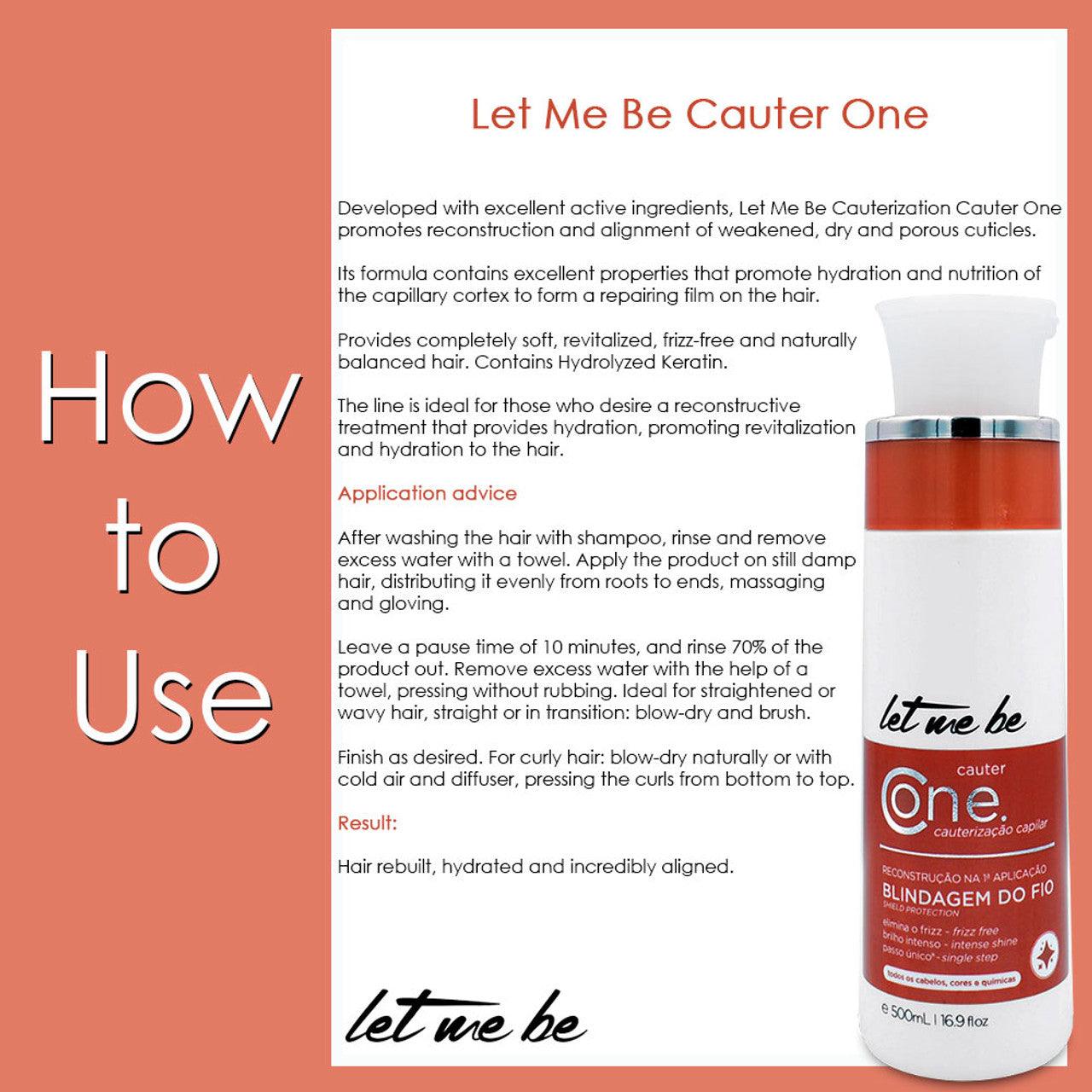 Let me be, Cauterização Cauter One, Restoring Conditioner For Hair, 500ml - BUY BRAZIL STORE