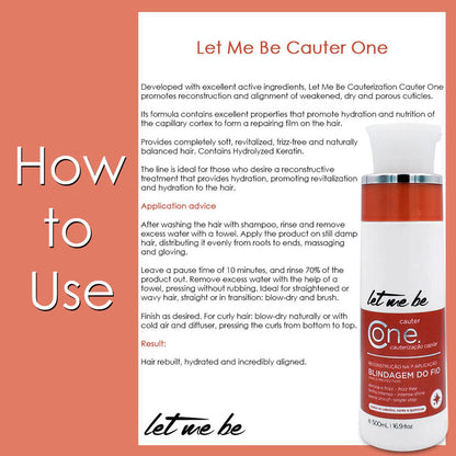 Let me be, Cauterização Cauter One, Restoring Conditioner For Hair, 500ml - BUY BRAZIL STORE