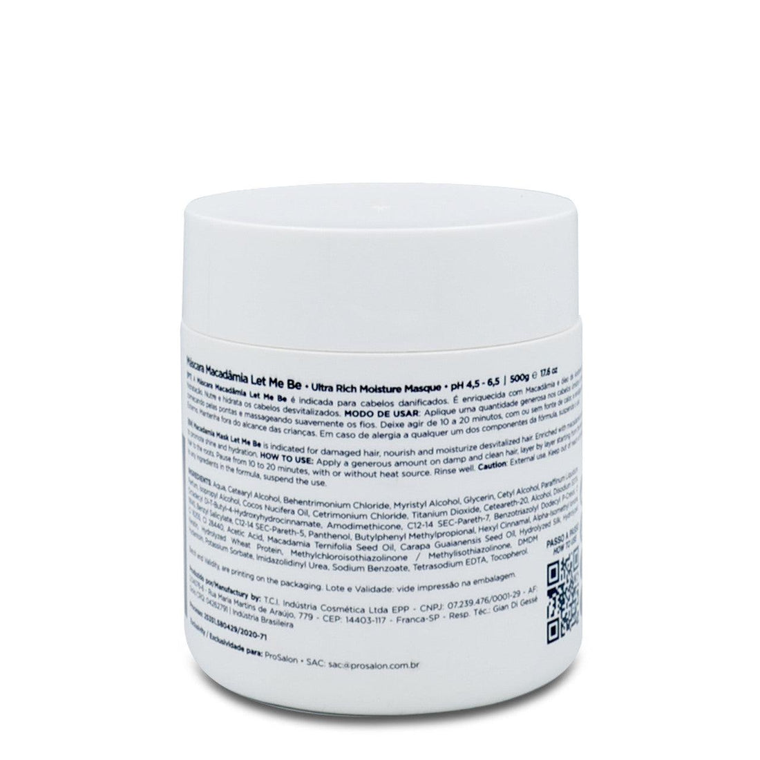 Let me be, Macadamia, Hair Mask For Hair, 500g - BUY BRAZIL STORE