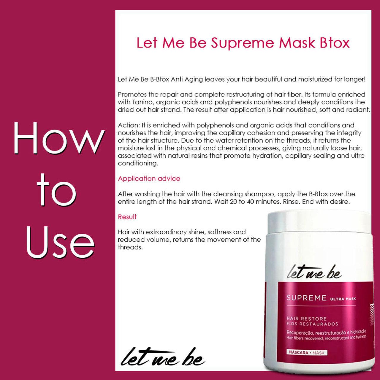 Let me be, Supreme Ultra, Hair Mask For Hair, 1Kg - BUY BRAZIL STORE