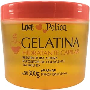 Love Potion, Gelatina Hidratante Capilar, Masque Capillaire Pour Cheveux, 300g