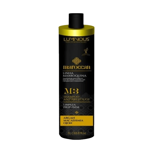 Luminous, Maroccan M3 2 , Deep Cleansing Shampoo For Hair, 1L - BUY BRAZIL STORE