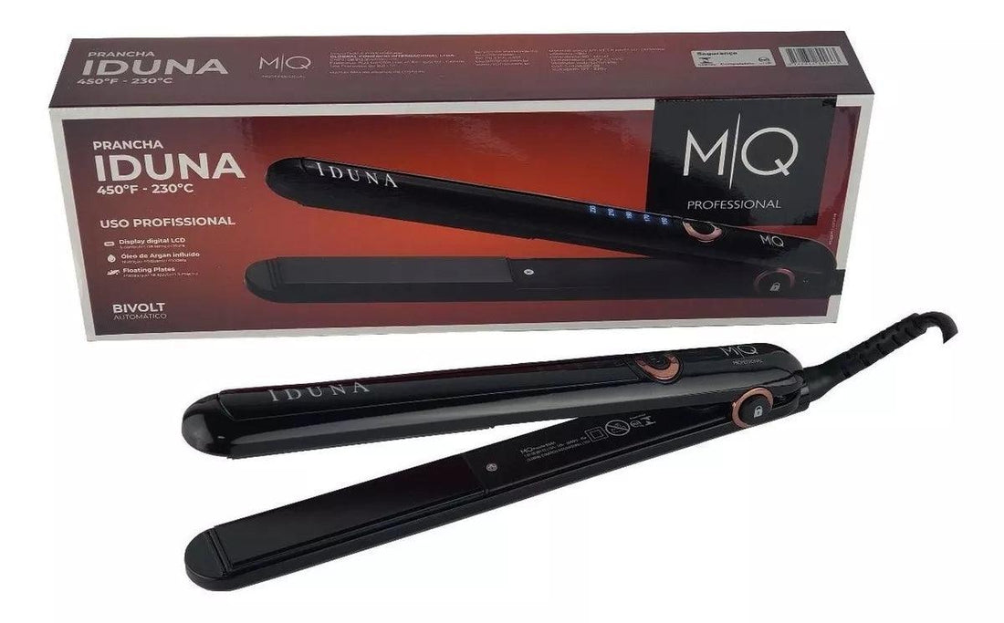 MQ Pro 480 professional hair straightener 450°F/230°C bivolt titanium plates