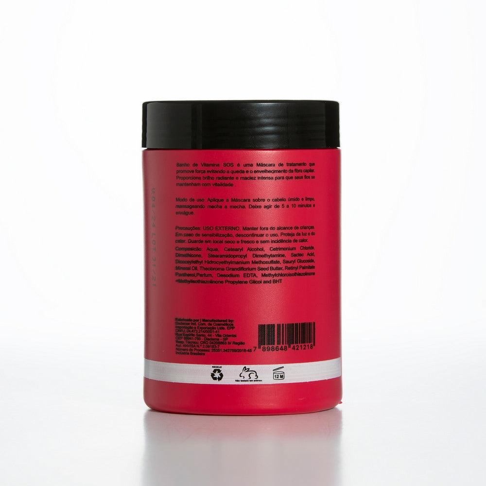 Natureza Cosmeticos, Banho de Vitamina SOS, Hair Mask For Hair, 1kg - BUY BRAZIL STORE