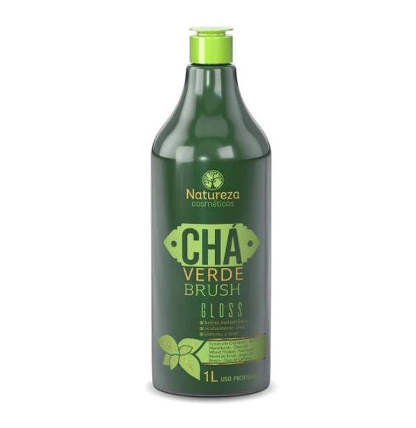 Natureza Cosméticos Green Tea Brush Gloss 1L for frizz control, softness and shine