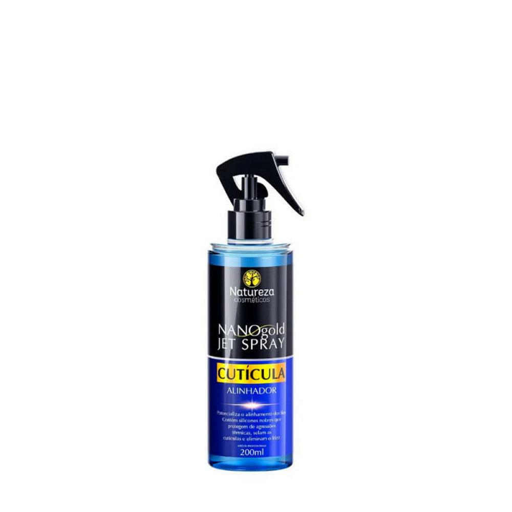 Natureza Cosmeticos, Nano Gold Jet Spray Cuticula, Finishing Oil For Hair, 200ml - BUY BRAZIL STORE
