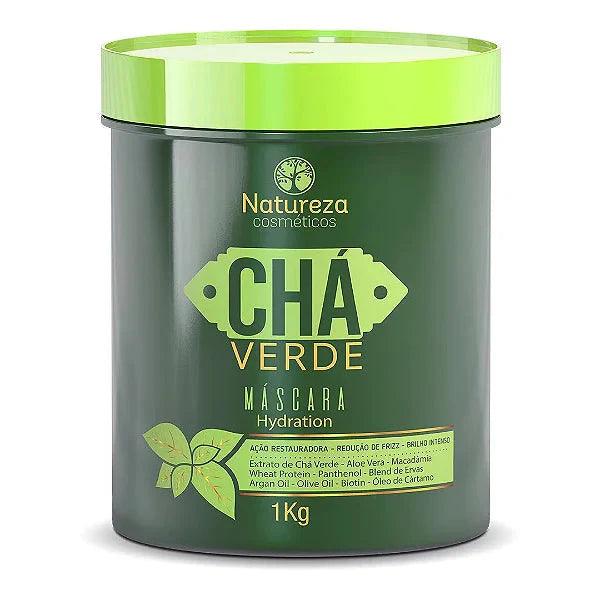 Natureza Cosméticos Green Tea Hair Mask 1kg for hydration, restoration and frizz control