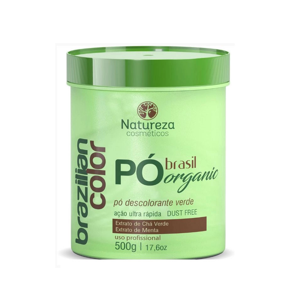 Natureza Cosmeticos, Po Brasil Organico Po Descolorante Verde, Hair Dye For Hair, 500g