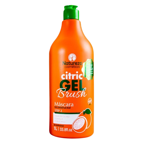 Natureza Cosmeticos, Citric Gel Brush 2 , Hair Mask For Hair, 1L