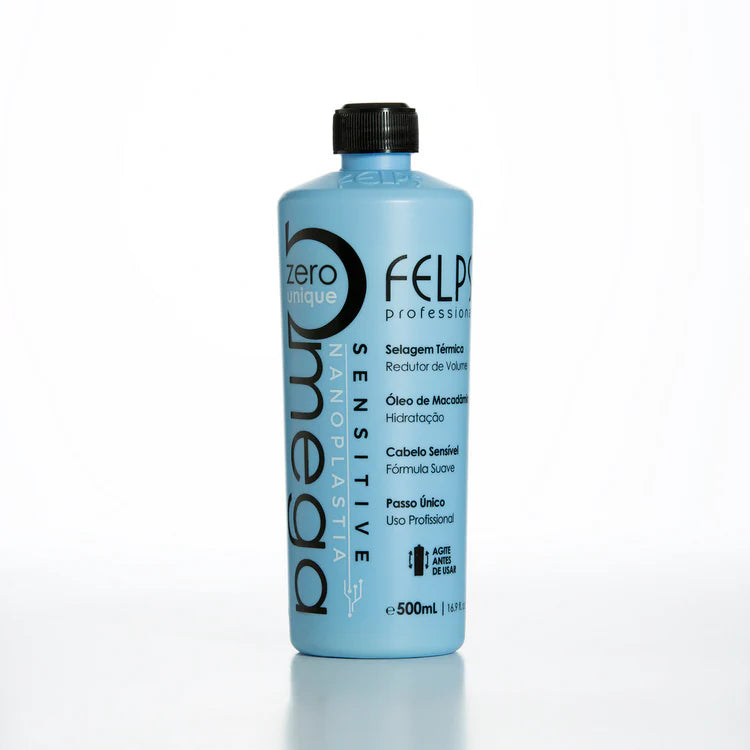 Felps Professional Omega - Uszczelnienie termiczne i unikalna nanoplastyka Zero - Bez formaliny - Kuracja prostująca i wygładzająca włosy - Amino i kwasy tenino - Do wszystkich rodzajów włosów - 500ml/16. 90fl.oz