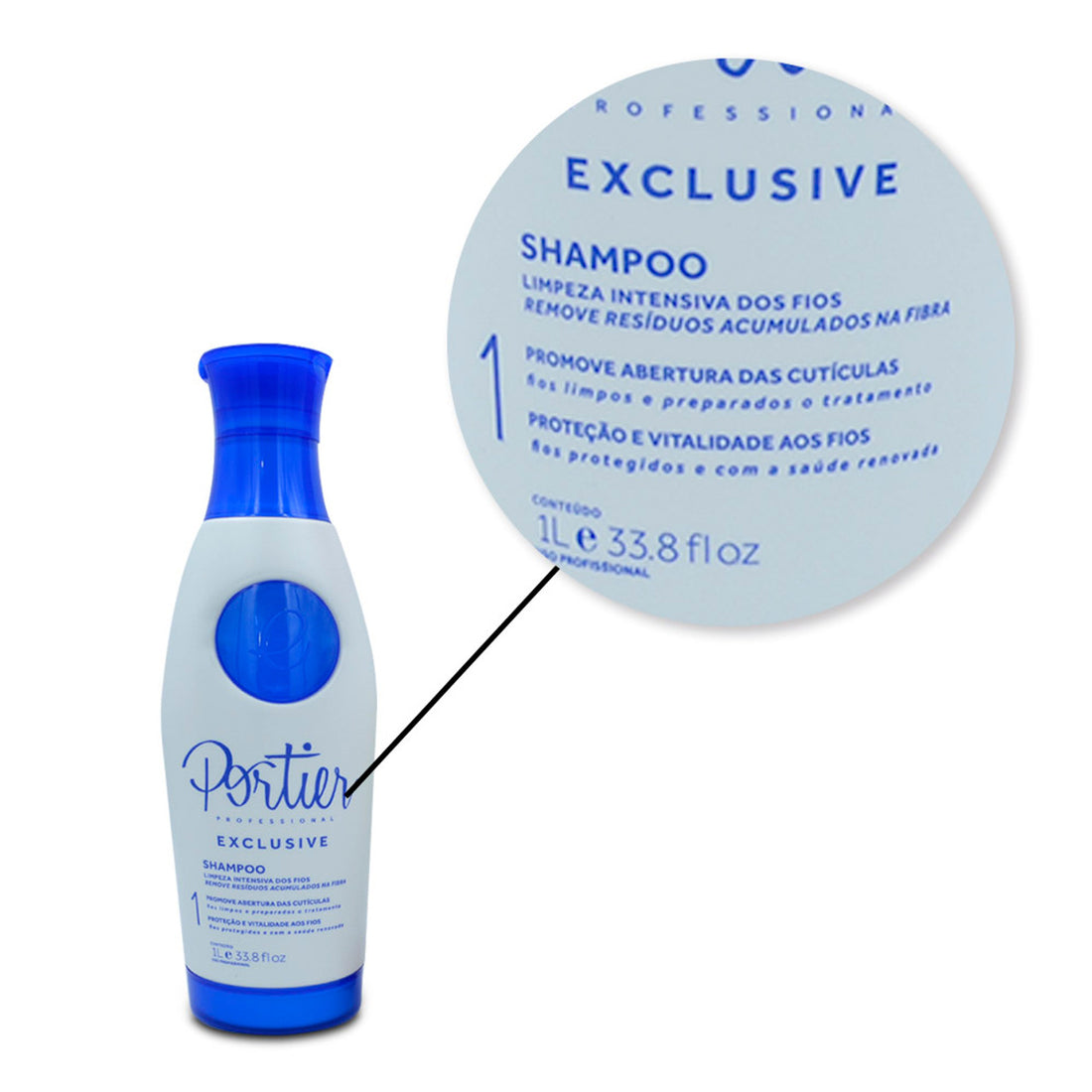 Portier, Exclusive 1, Deep Cleansing Shampoo For Hair, 1L
